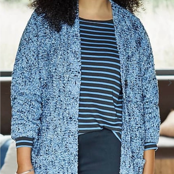 J. Jill Utopia Patch Pocket Cardigan Blue XL NEW - Picture 5 of 9